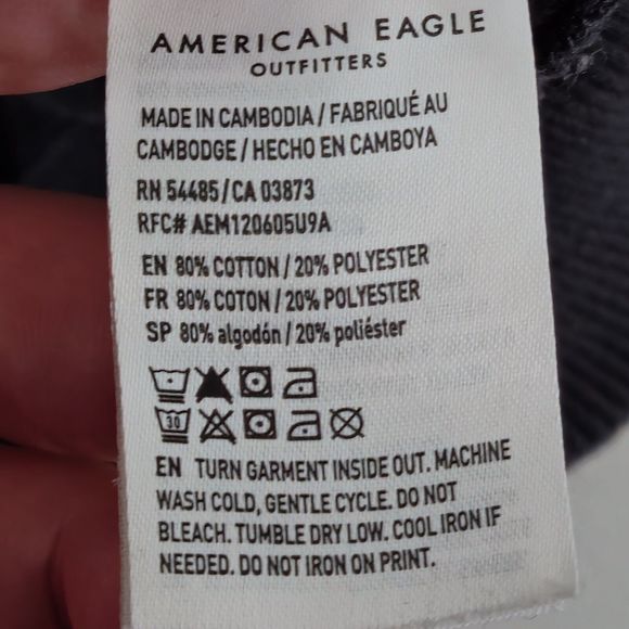 American Eagle Women's Nirvana Sweatshirt Gray Medium Distressed Vintage Style - Picture 8 of 8